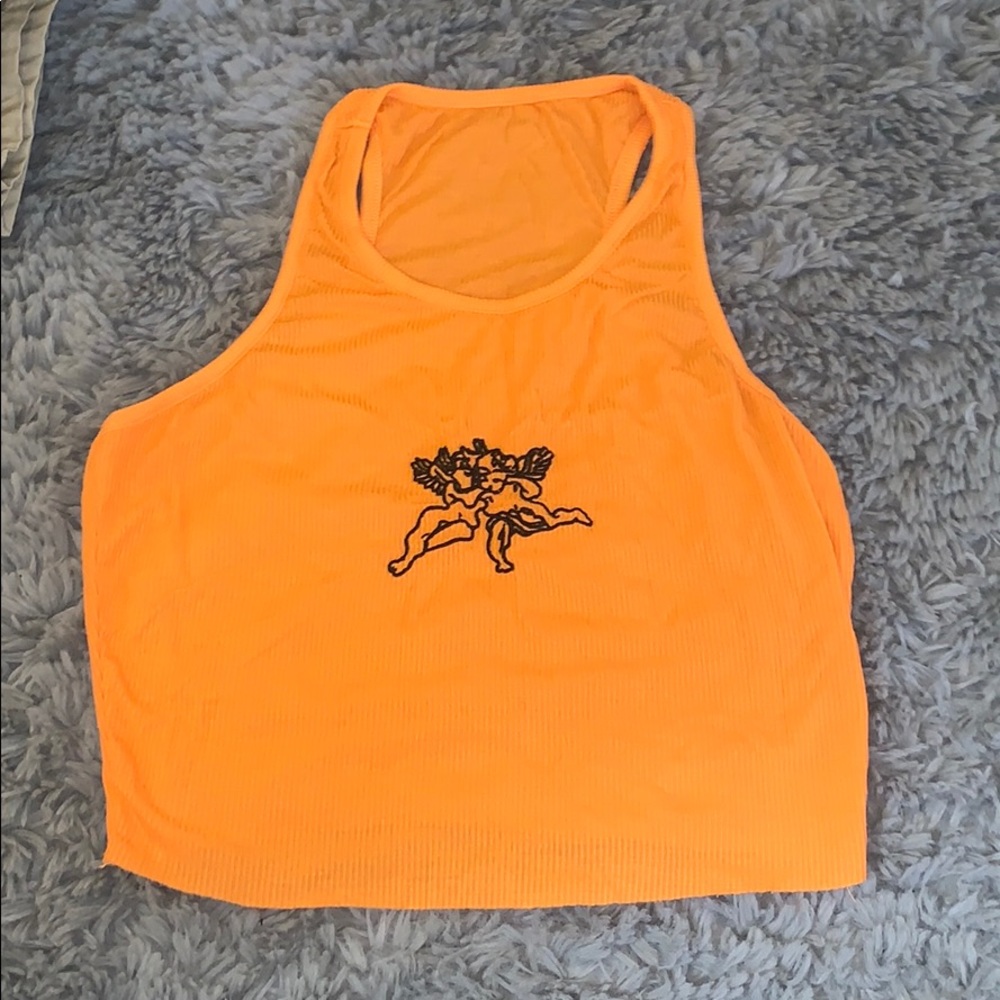 Orange halter top